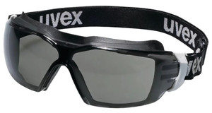 Order In - uvex pheos cx2 sonic 9309-288 Safety Goggles - White/Black Frame - UV400 - Textile Strap - Anti-Fog/Anti-Scratch Coating - 23%+ VLT Clear Lens