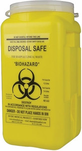 Order In - BRADY Sharps Container - 1.4L Yellow Plastic