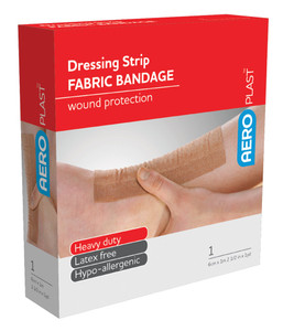 Order In - AERO Healthcare PLAST Premium Fabric Dressing Strip - 6cm x 1m