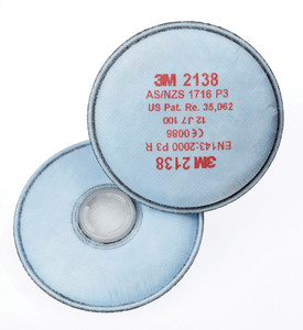 Order In - 3M 2138 70071486214 Particulate Filter - GP2/GP3 With Nuisance Level Organic Vapour/Acid Gas Relief - Pack of 2