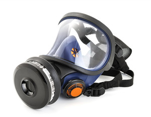 Order In - Sundstrom SR200 Full Face Respirator - w/Cloth Head Harness and Polycarbonate Visor