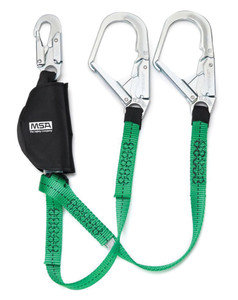 Order In - MSA V-Series Lanyard Twin Leg Adjustable Webbing 2 X Steel Scaff Hook