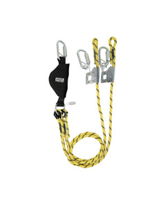 Order In - MSA Adjustable Rope Lanyard - Twin Leg C/W Triple Action Karabiners