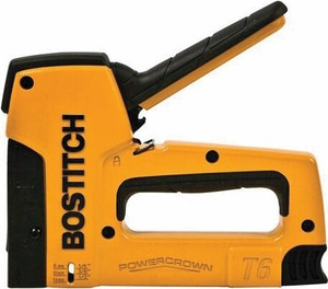 Order In - Bostitch PowerCrown T6 - 8 Tacker - Heavy Duty - Aluminium - Manual - 12/Pack - 1/4" to 3/8" - Yellow