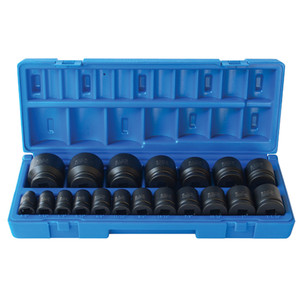 Order In - Action 19 Piece 1/2" Drive 6 Point A/F 3/8 - 1-1/2" Impact Socket Set - 600201901