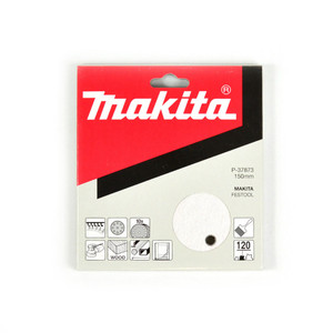 Makita 150mm White Sanding Discs Hook & Loop Style 120 Grit - 9 Holes - 10 Pack