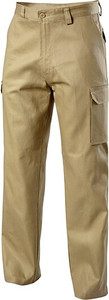 Order In - Hard Yakka Y02500 Men's Cargo Trousers - Cotton Drill - Relaxed Fit - Khaki