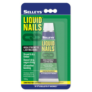 Order In - Selleys 103525 Liquid Nails Construction Adhesive - Cartridge - Beige - 100gram