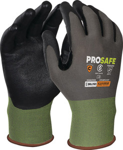 Order In - PROSAFE Kyorene CR18PCCHT Cut Resistant Gloves - Cut C - 18 Gauge Graphene Liner - HCT Nitrile Palm Coated - Grey/Black - 3XL