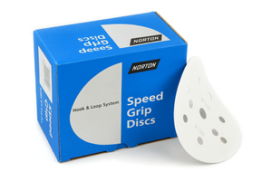 Norton Abrasives 150mm No-Fil (White) Sanding Discs 60 Grit - 6 + 1 Holes