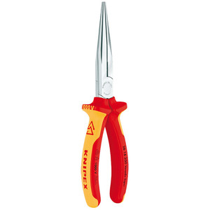Knipex 200mm Long Nose Side Cutting Pliers With 1000V Insulated Multigrip Handles - 2616200