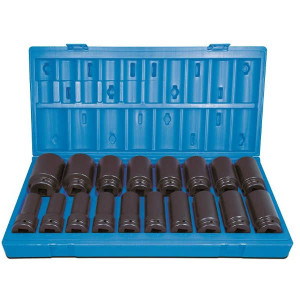 Action Impact Socket Set 3/4" Drive 18 Piece Imperial 6-Point Deep