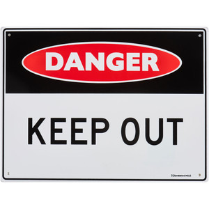 Sandleford Sign Danger Keep Out 300x225mm - MS13
