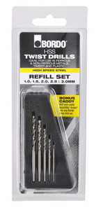 Bordo Drill Bit Bright HSS Refill 5 Pack - 2018-C2S