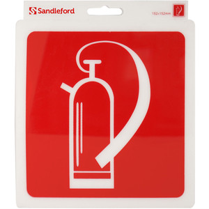 Sandleford Fire Extinguisher Symbol 152x152mm - SIG83