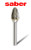 Saber Burr Tree Radius Nose 5/8" SF-6 - 8020-SF6