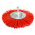 Josco Brush Wheel 100 80G 6.3 Hex Spindle Red Abrasive Nylon - JAW100R
