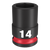 Order In - Milwaukee SHOCKWAVE™ Standard 6 Point Impact Socket 14 MM 3/8" Drive" Drive - 49666138