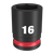 Order In - Milwaukee SHOCKWAVE™ Standard 6 Point Impact Socket 16 MM 3/8" Drive" Drive - 49666140