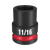 Order In - Milwaukee SHOCKWAVE™ Standard 6 Point Impact Socket 11/16" 1/2" Drive - 49666205