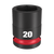 Order In - Milwaukee SHOCKWAVE™ Standard 6 Point Impact Socket 20 MM 1/2" Drive - 49666252