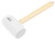 Toleron 32Oz/900g White Rubber Mallet Wooden Handle - TL90835
