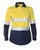 Order In - Workhorse WSH028 Women's Two-Tone High Visibility Taped Long Sleeve Vented Shirt - Cotton - Yellow/Navy