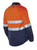 Order in - Workhorse MSH176 Shirt - Men - Two-Tone - High Visibility - Long Sleeve - Gusset Cuff - Cotton - Orange/Navy