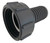 Order In -MCC Hose Tail - S60 x 6 IBC Pitch Buttress Thread x 3/4" - Black Polypropylene - Standard Din 6131 - White PE Gasket - 60 mm x 6 mm - IBCF60HT075