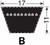 Order In - Continental Vee Belt - Wrapped Classical - Rubber - B Section - Black - B88 / Metric B2280 - 10264472