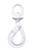 Order In - Bullivants Grade 100 Swivel Hook - Self Locking - Ball Bearing - White - 8mm