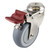 Order In - Easyroll - Castor with Total Lock Brake - Bolt Hole - Swivel - M12 - 100 kg - Polyurethane Tyre - Grey - 100 mm - G7 Series -  - EHI