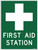 Order In - PROSAFE Construction Sign - Emergency Information - First Aid Station - 600mm x 450mm