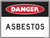 Order In - PROSAFE Construction Sign - Danger - Asbestos - Polypropylene - 600mm x 450mm