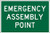 Order In - PROSAFE Emergency Information Sign - Emergency Assembly Point - Polypropylene - 600mm x 450mm