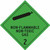 Order In - PROSAFE Danger Sign - Dangerous Goods Class Diamonds - Non-Flammable/Non-Toxic Gas 2 - Metal - Black On Green - 270mm x 270mm