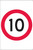 Order In - PROSAFE Traffic Sign - 10km/h - Metal - 450mm x 600mm