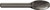 Order In - Sutton Tools Carbide Burr - Double Cut - Oval Shape - 1/4" Shank - 1/2" x 7/8" - 2-5/8" OAL - B203