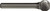 Order In - Sutton Tools Carbide Burr - Double Cut - Ball Shape - 1/4" Shank - 5/16" x 5/16" - 2-1/16" OAL - B202
