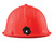 Order In - 3M HC43L 7012921247 Hard Hat - Tuffmaster Lite - Type 1 ABS - Unvented - 6 Point Pinlock Suspension - Metal Lamp Bracket - Red