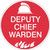 Order In - PROSAFE Sticker - Deputy Chief Warden - Self Adhesive Vinyl - White/Red - 56mm - Pack of 5