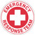 Order In - PROSAFE Sticker - Emergency Response Team - Self Adhesive Vinyl - White/Red - 56mm - Pack of 5