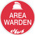 Order In - PROSAFE Sticker - Area Warden - Self Adhesive Vinyl - White/Red - 56mm - Pack of 5