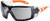 Order In - uvex pheos 9192-201G Safety Glasses - with Dust Guard - White/Orange Temple - Supravision Excellence Coating - Anti-Scratch/Anti-Fog - Chemical Resistant - Grey 23% VLT Lens