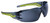 Order In - Bolle Silex SILEXPSF Safety Glasses - Ultra-Wraparound - Green/Grey Temple - Anti-Scratch/Anti-Fog - Smoke Lens