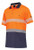 Order In - King Gee K54215 Men's WorkCool Hyperfreeze Spliced Polo T-Shirt - Reflective Tape - Polyester - Orange/Navy