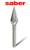 Saber Burr Pointed Cone 1/4" SM-3 - 8020-SM3
