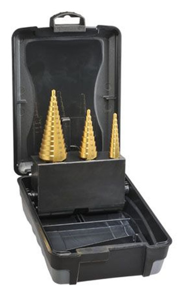 Saber Step Drill Set Straight HSS TiN 3 Piece - 8030-S1