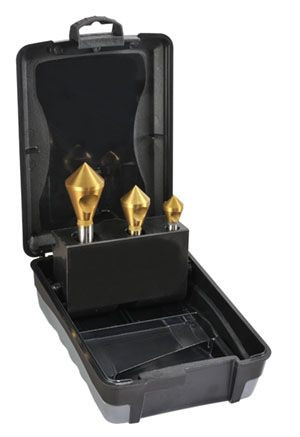 Saber Countersink Set HSSCo5 TiN CrossHole 90° Set - 8032-S1