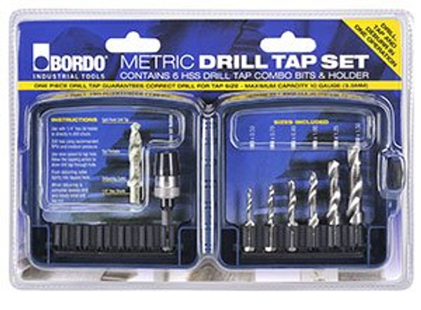 Bordo Drill + Tap Combo Set Metric 8 Piece - 3010-S1